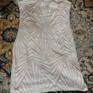 Homecoming/ dress up event sequin white dress